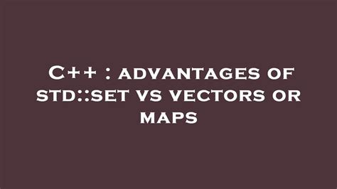 std set vs vector