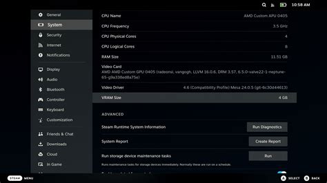 Understanding VRAM on Steam Deck