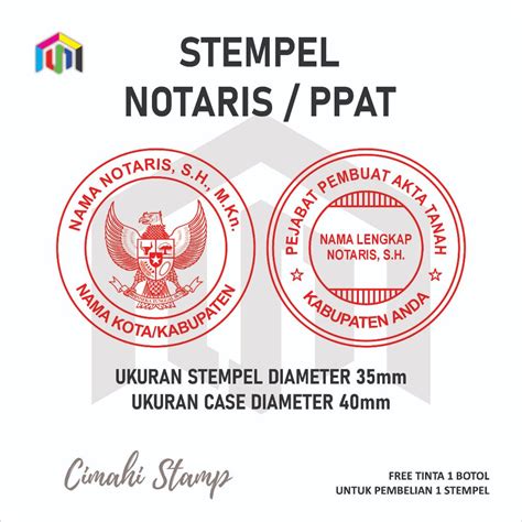 Contoh stempel notaris