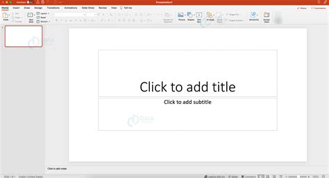 steps in creating a blank presentation