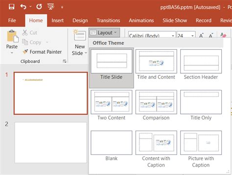 steps to change slide layout in ms powerpoint
