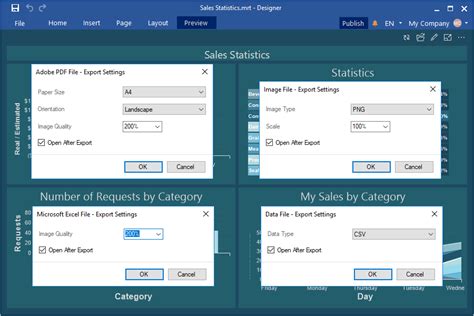 stimulsoft excel export settings