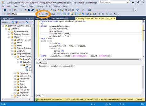 stored procedure format in sql server