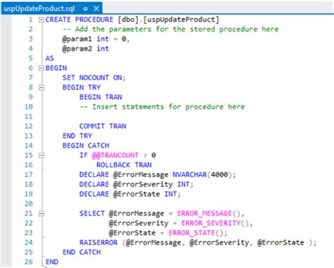 stored procedure in sql format