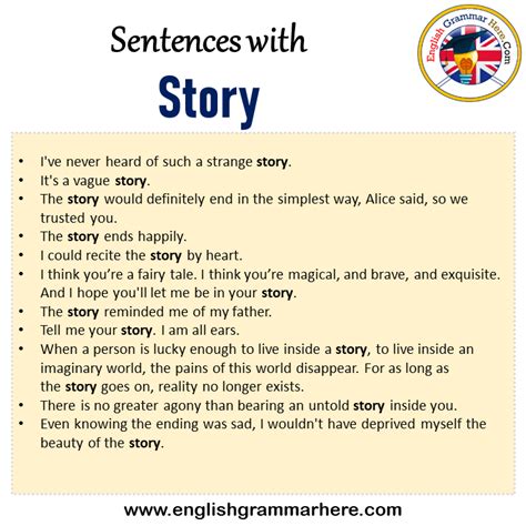 story in a sentence example