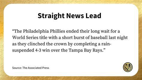 Straight News Example