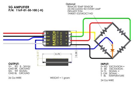 strain gauge wire color code
