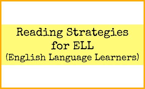 strategies for teaching reading to ell students