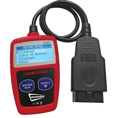 streetwize obdii fault code reader abs