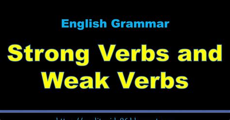 strong and weak verbs exercises