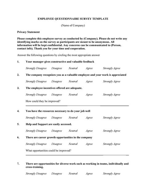 structure of a questionnaire pdf