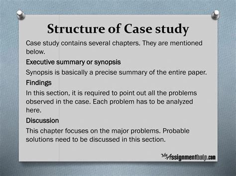 structure of case analysis