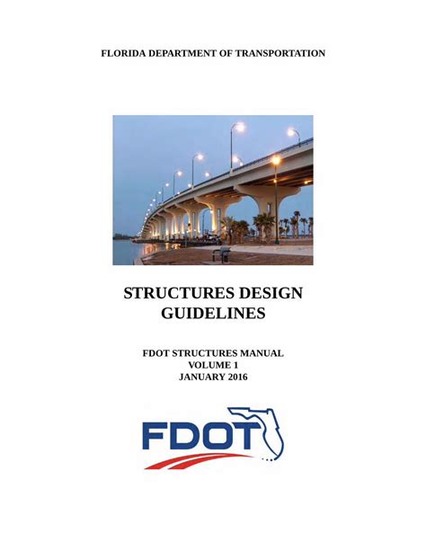 structures design guidelines fdot