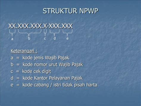 NPWP structure illustration