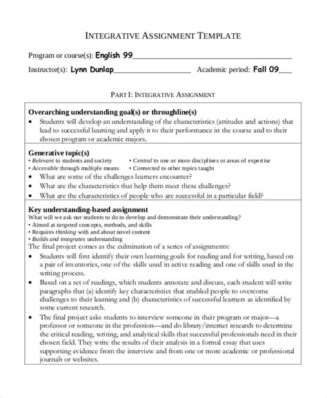 student assignment examples