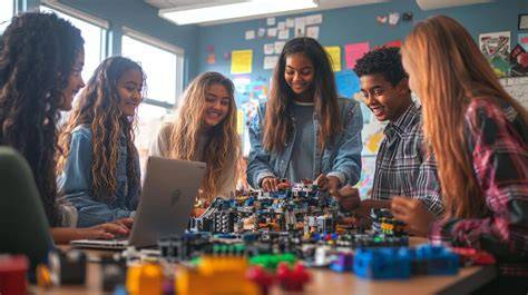 student collaboration on project