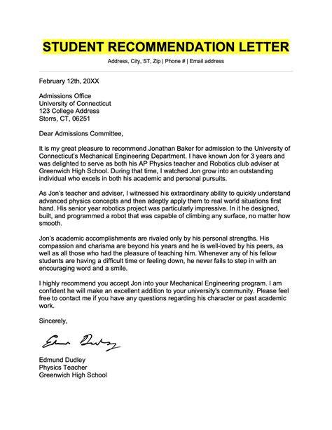 Student holding recommendation letter