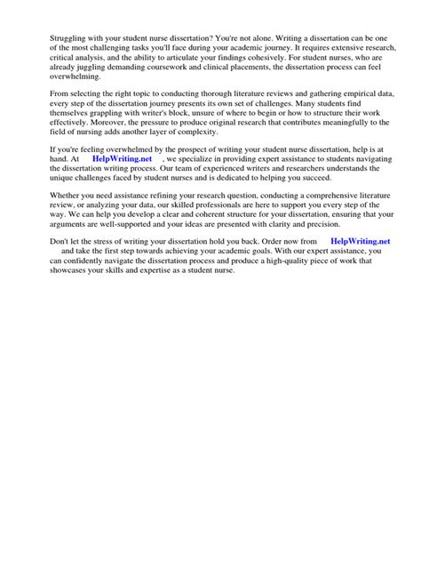 student nurse dissertation topics