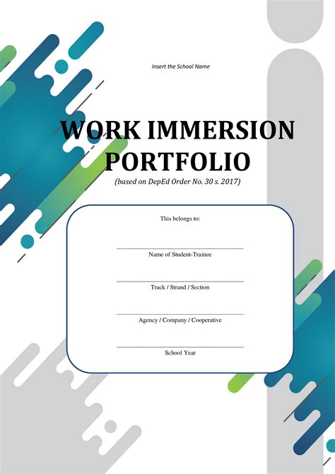 student portfolio in work immersion example