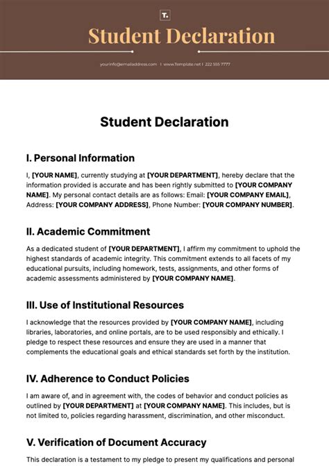 a student signing a declaration form
