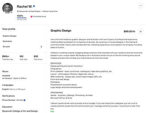 study description for upwork profile