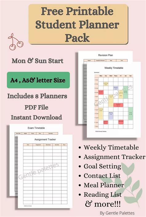 study plan for students example