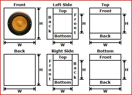 sub speaker sizes
