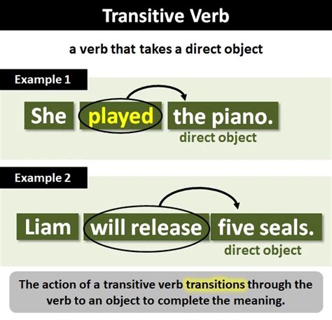 subject transitive verb object examples with answers