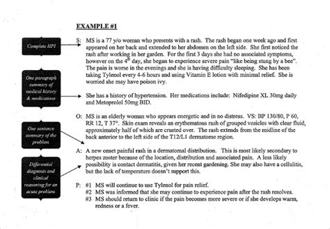 subjective documentation example