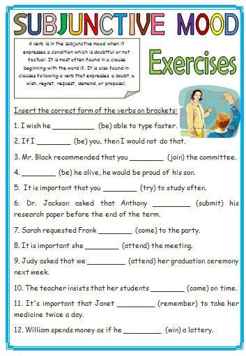 subjunctive mood exercises