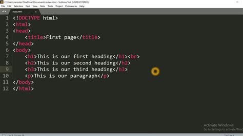 sublime text format html code