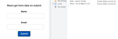 submit form data in react js