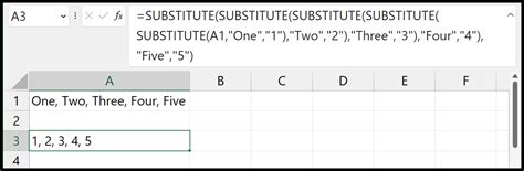 substitute two values in excel