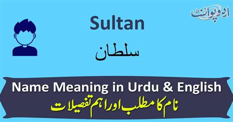 sultan meaning in urdu