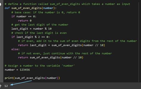 sum of even numbers in python