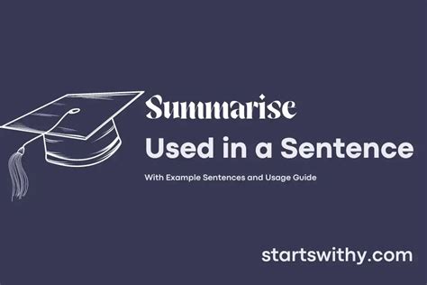 summarise sentence examples