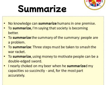summarize meaning in english grammar