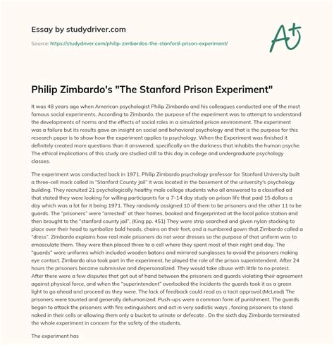summary and conclusion for zimbardo stanford prison study