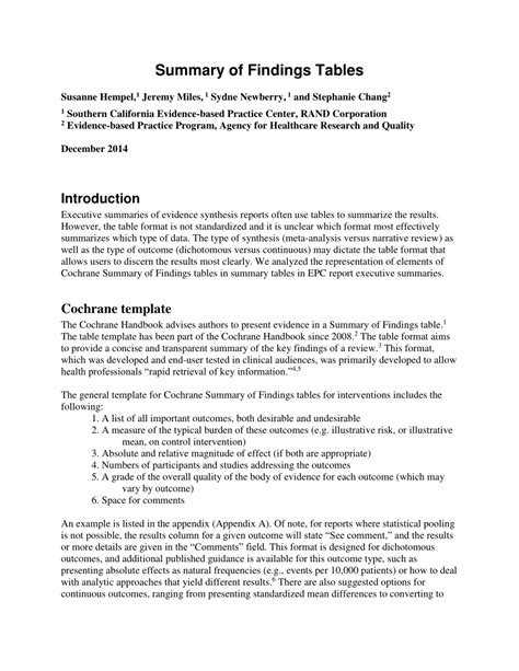summary of findings in qualitative research example