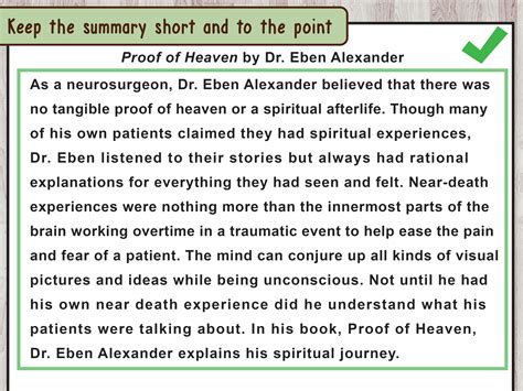 summary paragraph example