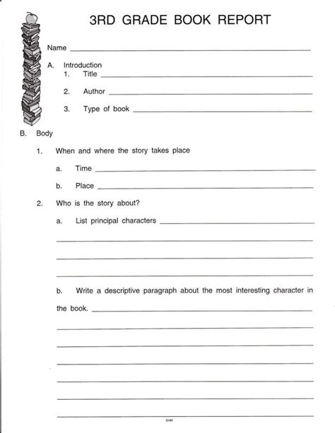 summary writing template 3rd grade