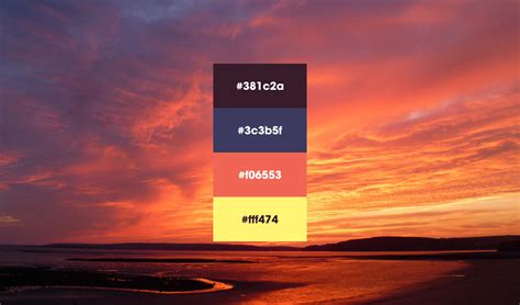 sunset sun color hex code