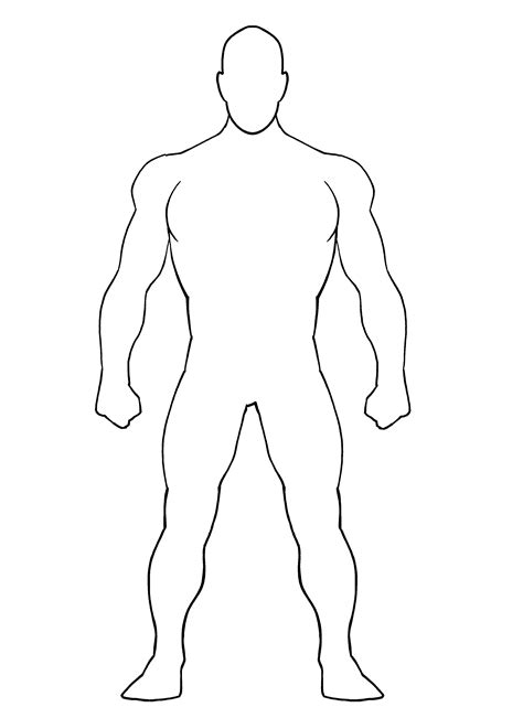 Superhero Template Drawing