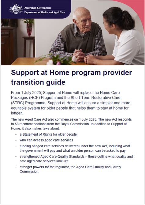 support at home program transition guide