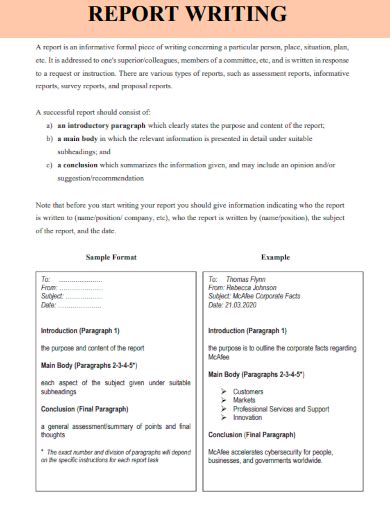 supported teaching in schools report writing sample pdf