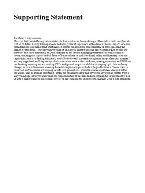 supporting statement job application example pdf