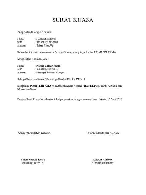 Surat Kuasa PDF