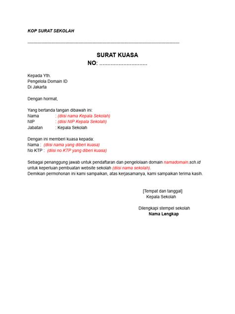 surat kuasa google docs