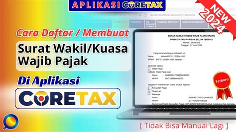 surat kuasa khusus wajib pajak coretax
