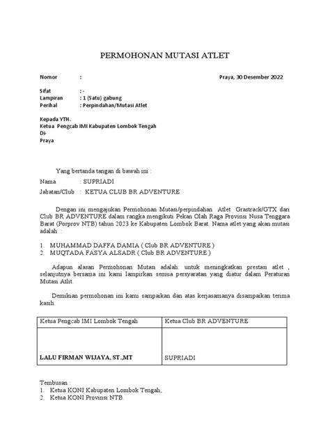 surat permohonan
